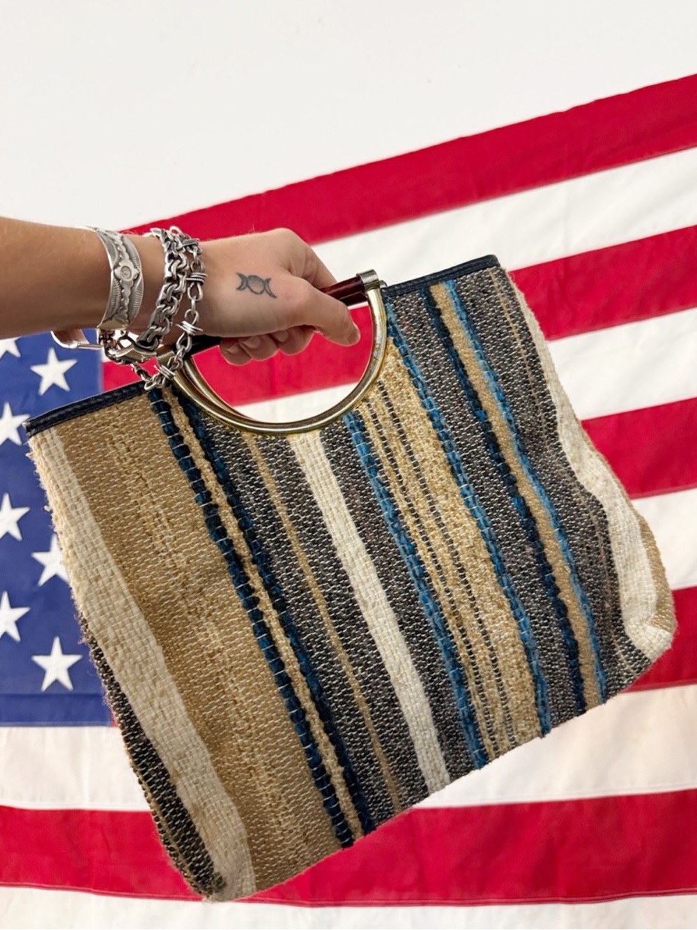Vintage tapestry handbag
